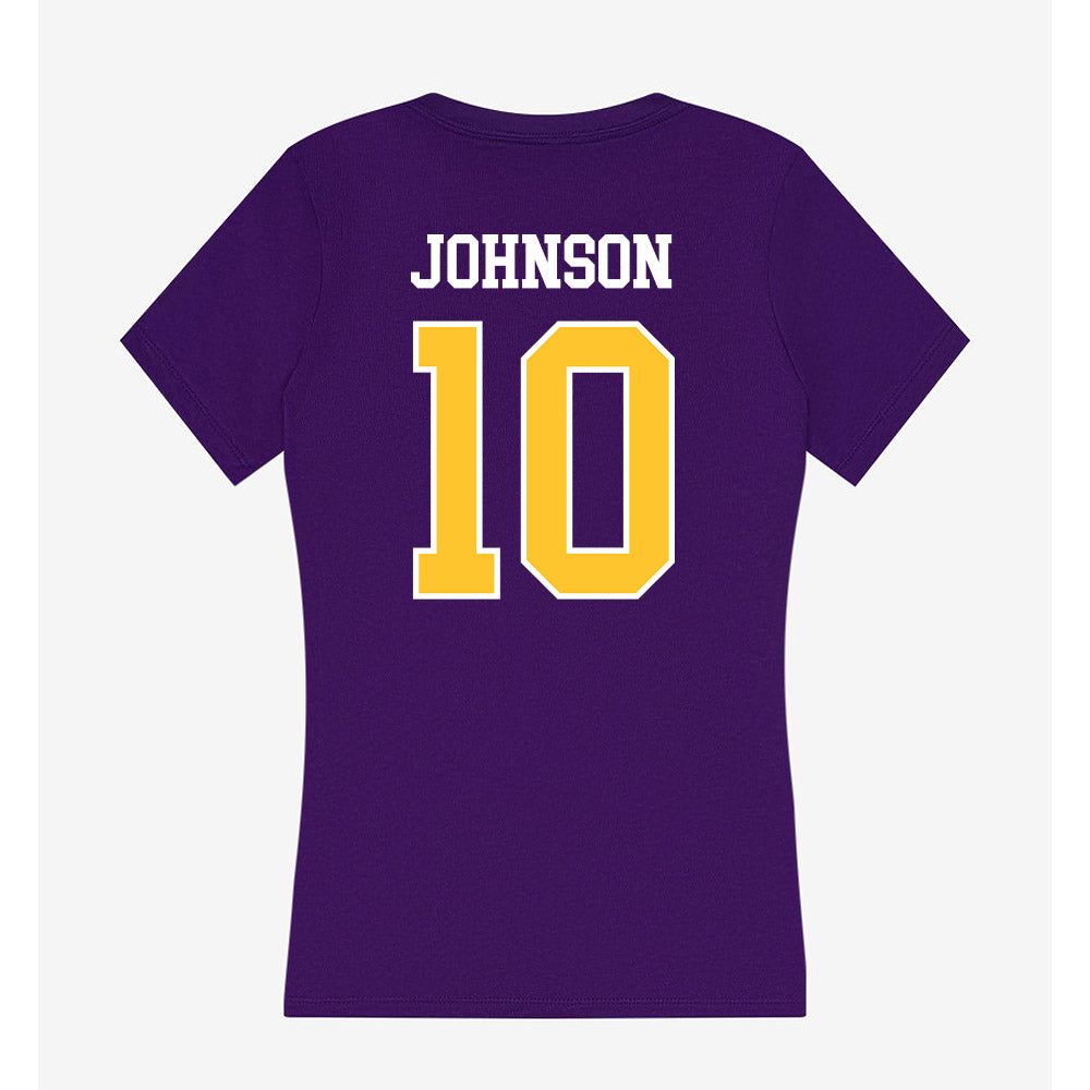 LSUS - NCAA Men's Basketball : Trey Johnson - Women's V-Neck T-Shirt-1