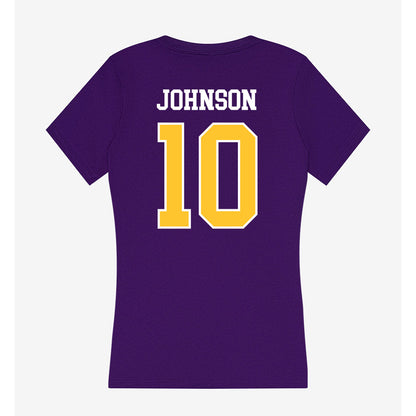 LSUS - NCAA Men's Basketball : Trey Johnson - Women's V-Neck T-Shirt-1