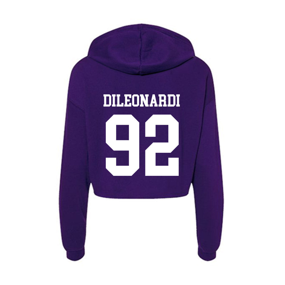 UST - NCAA Football : Rocco DiLeonardi - Women's Crop Fleece Hoodie-1