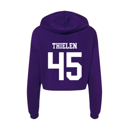 UST - NCAA Football : Beau Thielen - Women's Crop Fleece Hoodie-1