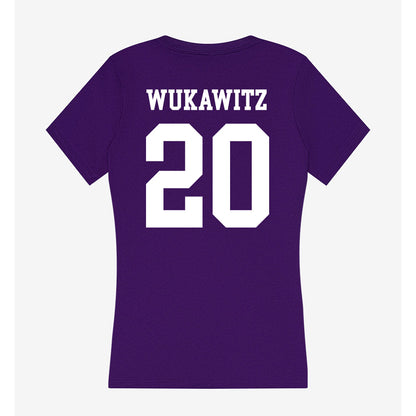 UST - NCAA Softball : Avery Wukawitz - Women's V-Neck T-Shirt-1