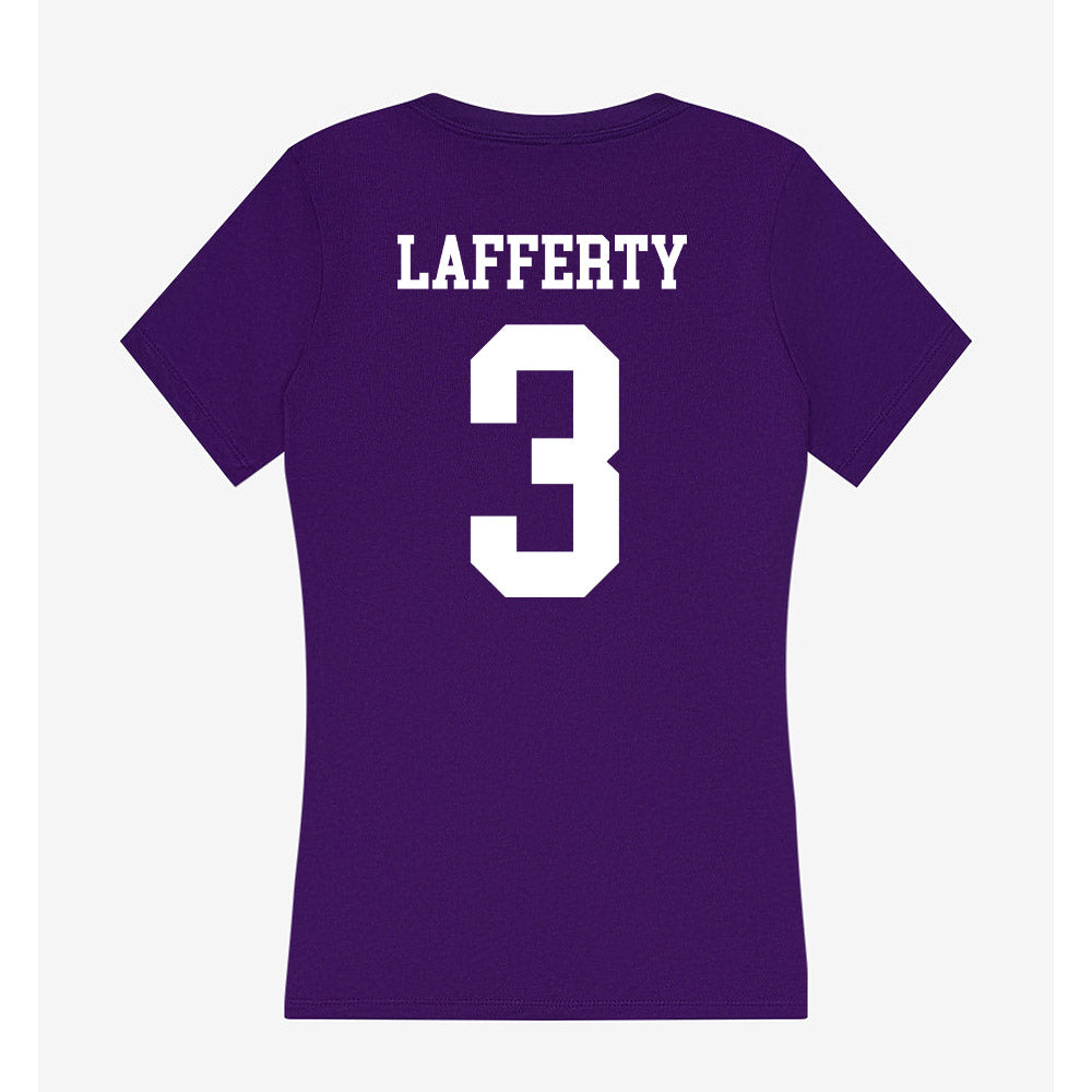 UST - NCAA Men's Basketball : Ryan Lafferty - Women's V-Neck T-Shirt-1