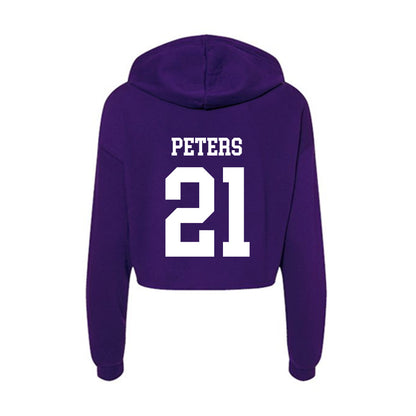 UST - NCAA Men's Ice Hockey : Carson Peters - Women's Crop Fleece Hoodie-1