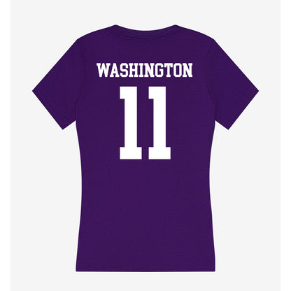 UST - NCAA Women's Basketball : Zoey Washington - Women's V-Neck T-Shirt-1