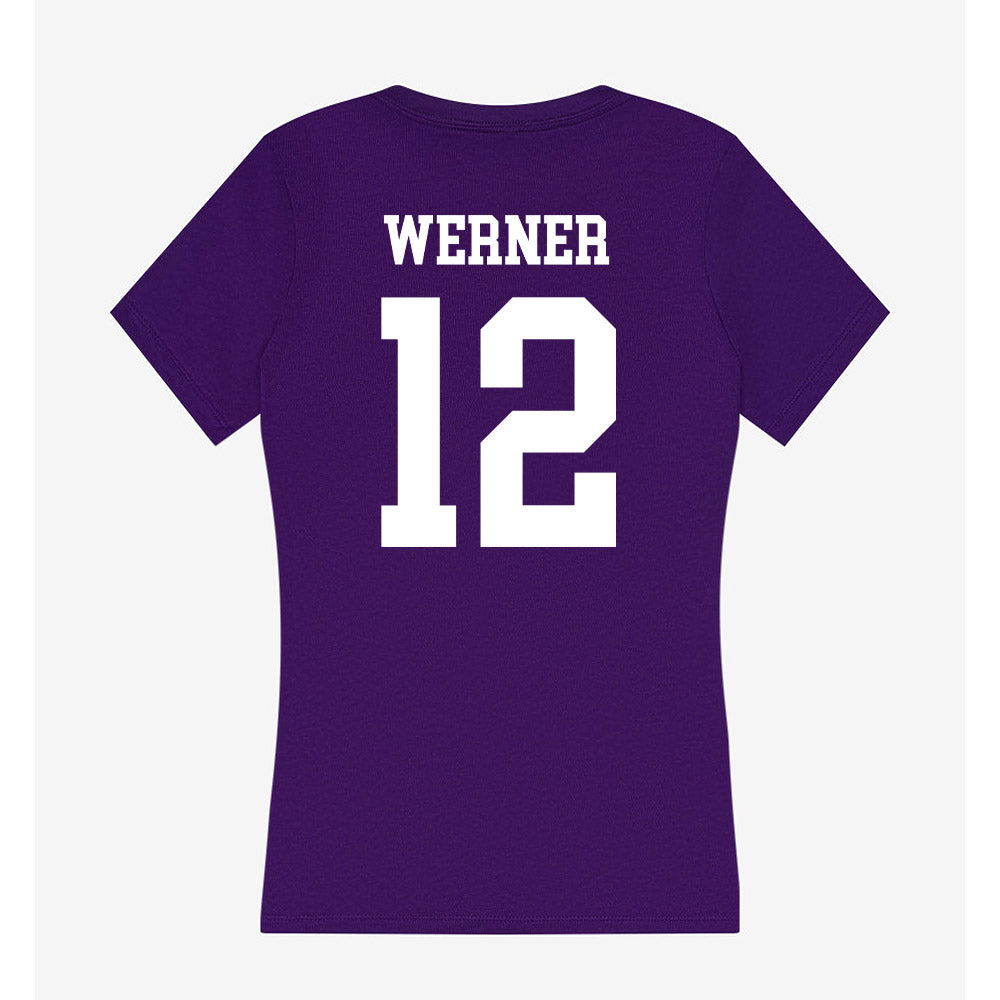 UST - NCAA Women's Basketball : Mikayla Werner - Women's V-Neck T-Shirt-1