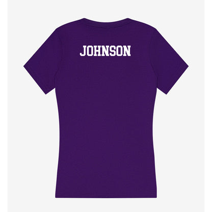 UST - NCAA Men's Swimming & Diving : Cole Johnson - Women's V-Neck T-Shirt-1