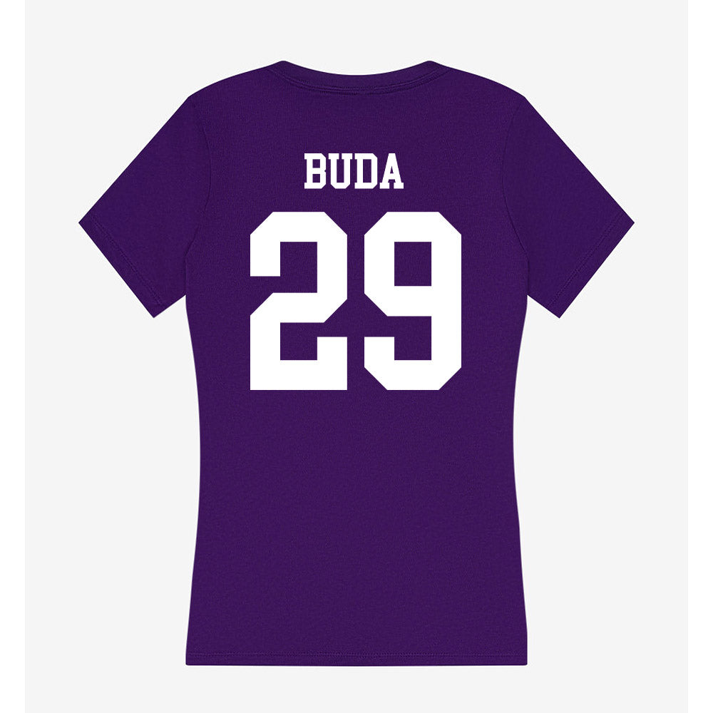 UST - NCAA Football : Trent Buda - Women's V-Neck T-Shirt-1