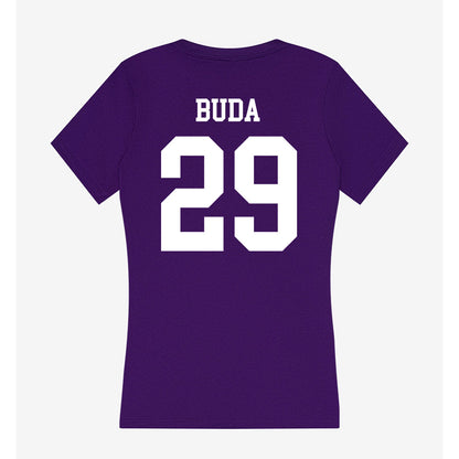 UST - NCAA Football : Trent Buda - Women's V-Neck T-Shirt-1