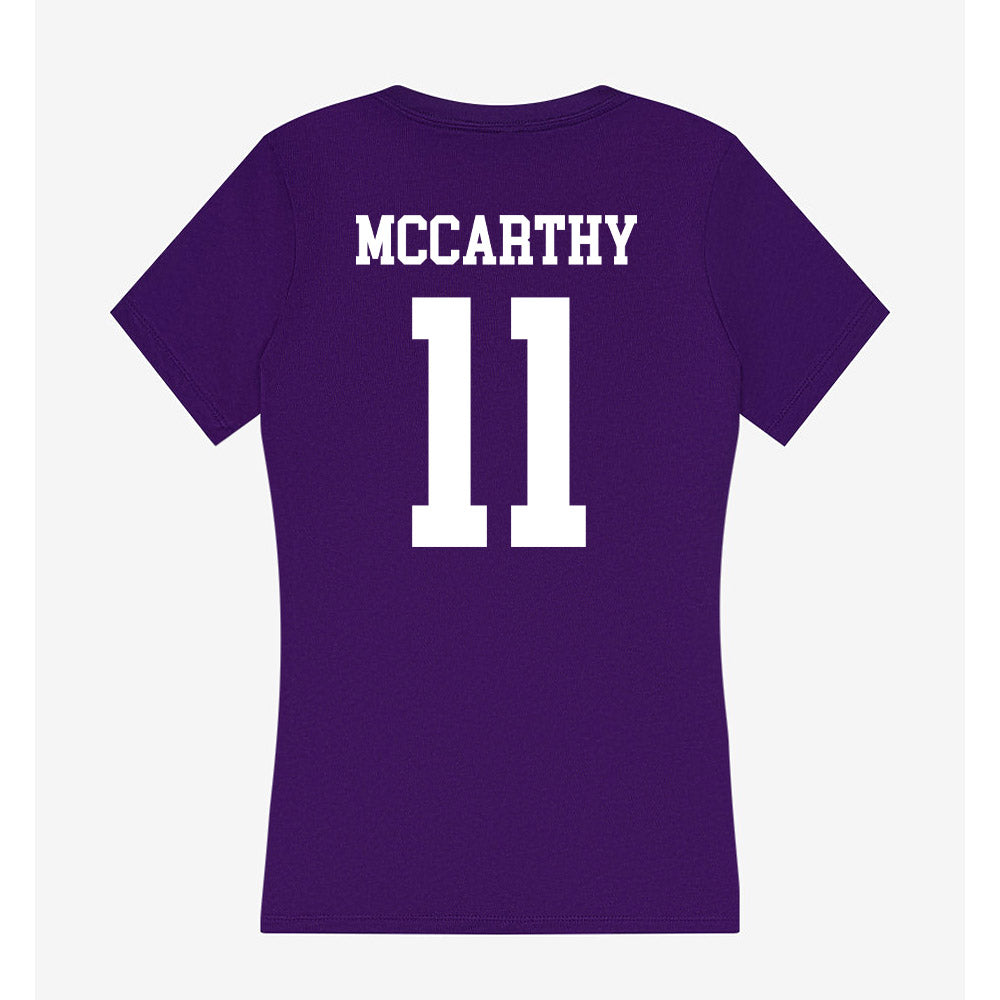 UST - NCAA Women's Soccer : Emily McCarthy - Women's V-Neck T-Shirt-1