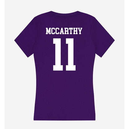 UST - NCAA Women's Soccer : Emily McCarthy - Women's V-Neck T-Shirt-1
