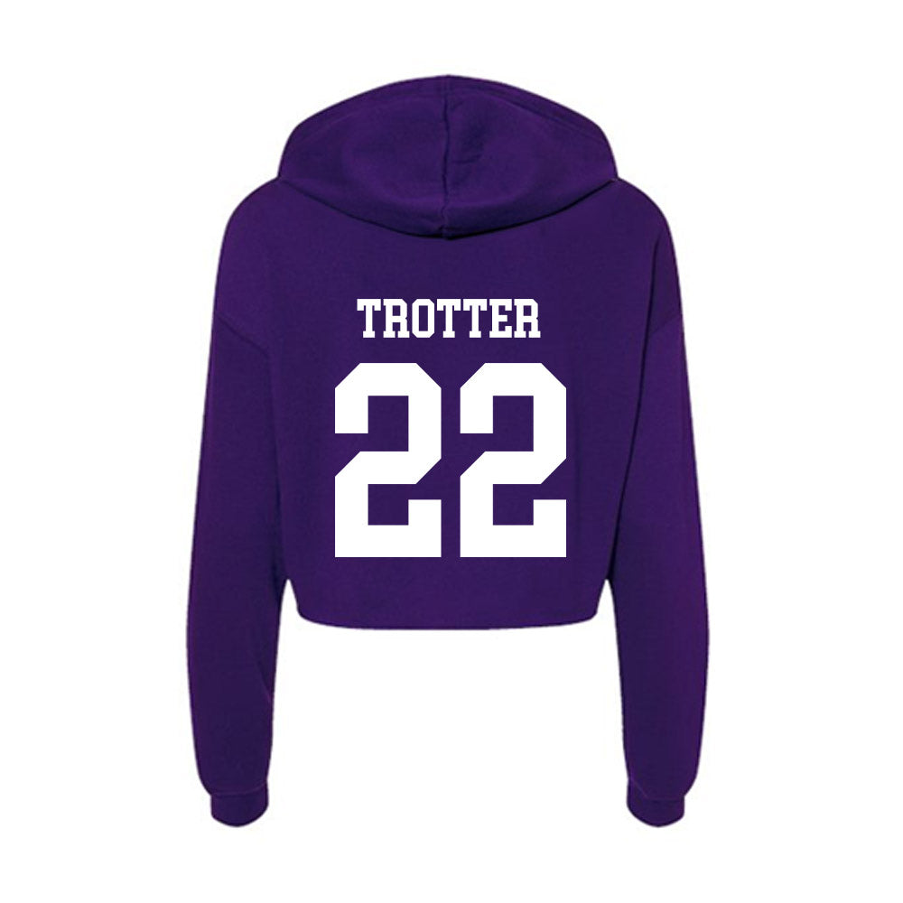 UST - NCAA Softball : Zoe Trotter - Women's Crop Fleece Hoodie-1