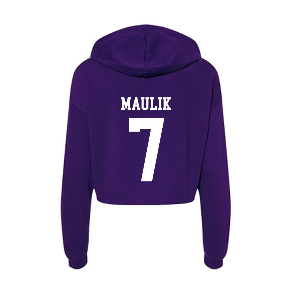 UST - NCAA Baseball : Matthew Maulik - Women's Crop Fleece Hoodie-1