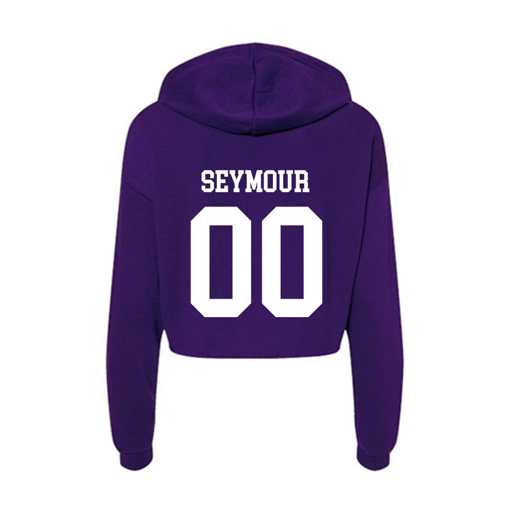 UST - NCAA Football : Will Seymour - Women's Crop Fleece Hoodie-1