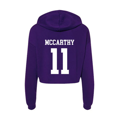 UST - NCAA Women's Soccer : Emily McCarthy - Women's Crop Fleece Hoodie-1