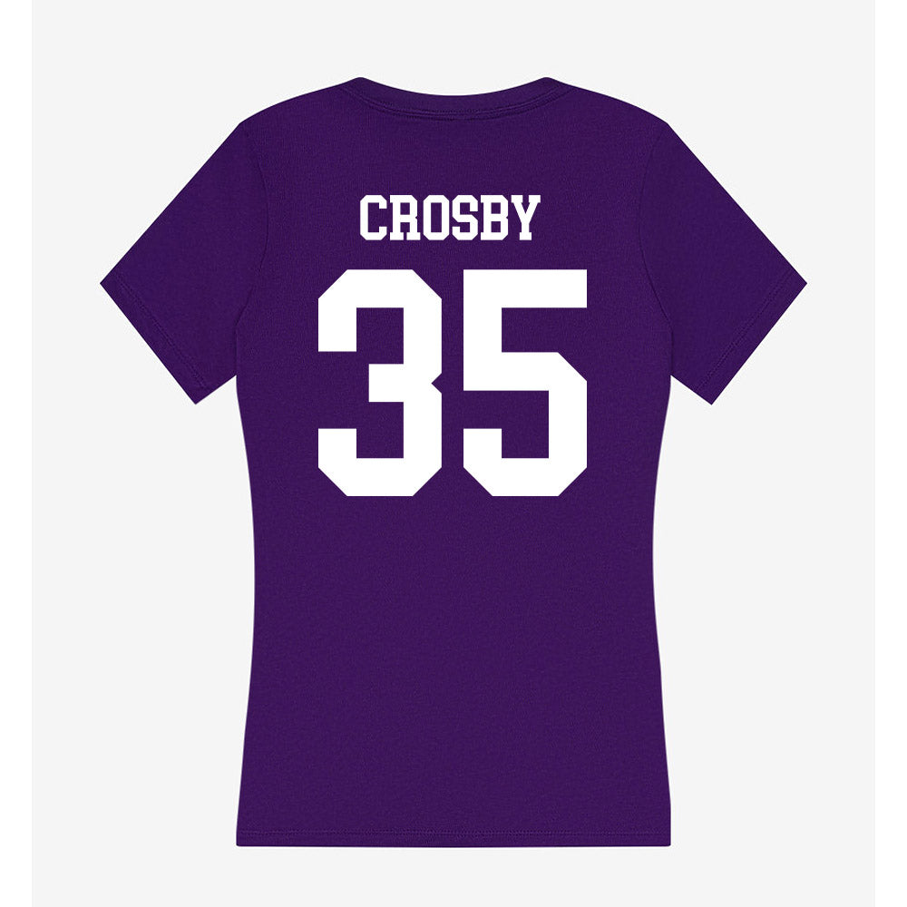 UST - NCAA Baseball : Isaac Crosby - Women's V-Neck T-Shirt-1
