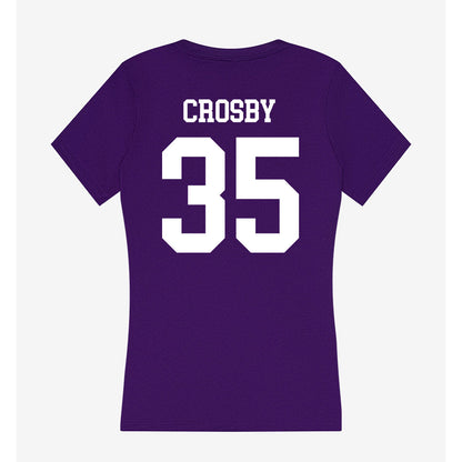 UST - NCAA Baseball : Isaac Crosby - Women's V-Neck T-Shirt-1