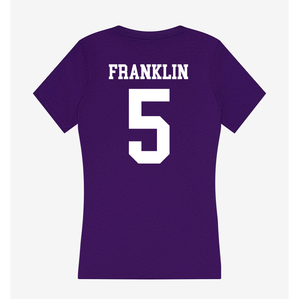 UST - NCAA Football : Preston Franklin - Women's V-Neck T-Shirt-1