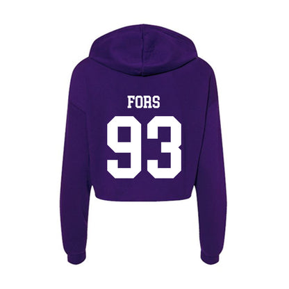 UST - NCAA Football : Lucas Fors - Women's Crop Fleece Hoodie-1