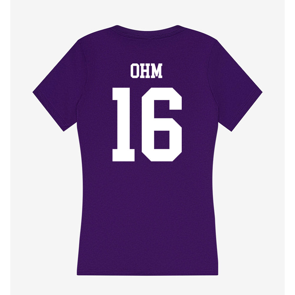 UST - NCAA Baseball : Culley Ohm - Women's V-Neck T-Shirt-1