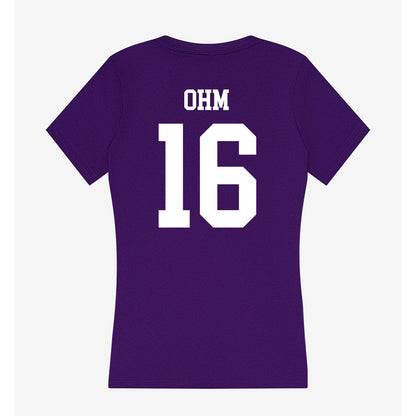 UST - NCAA Baseball : Culley Ohm - Women's V-Neck T-Shirt-1