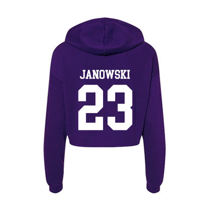 UST - NCAA Men's Basketball : Nick Janowski - Women's Crop Fleece Hoodie-1