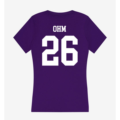 UST - NCAA Baseball : Preston Ohm - Women's V-Neck T-Shirt-1