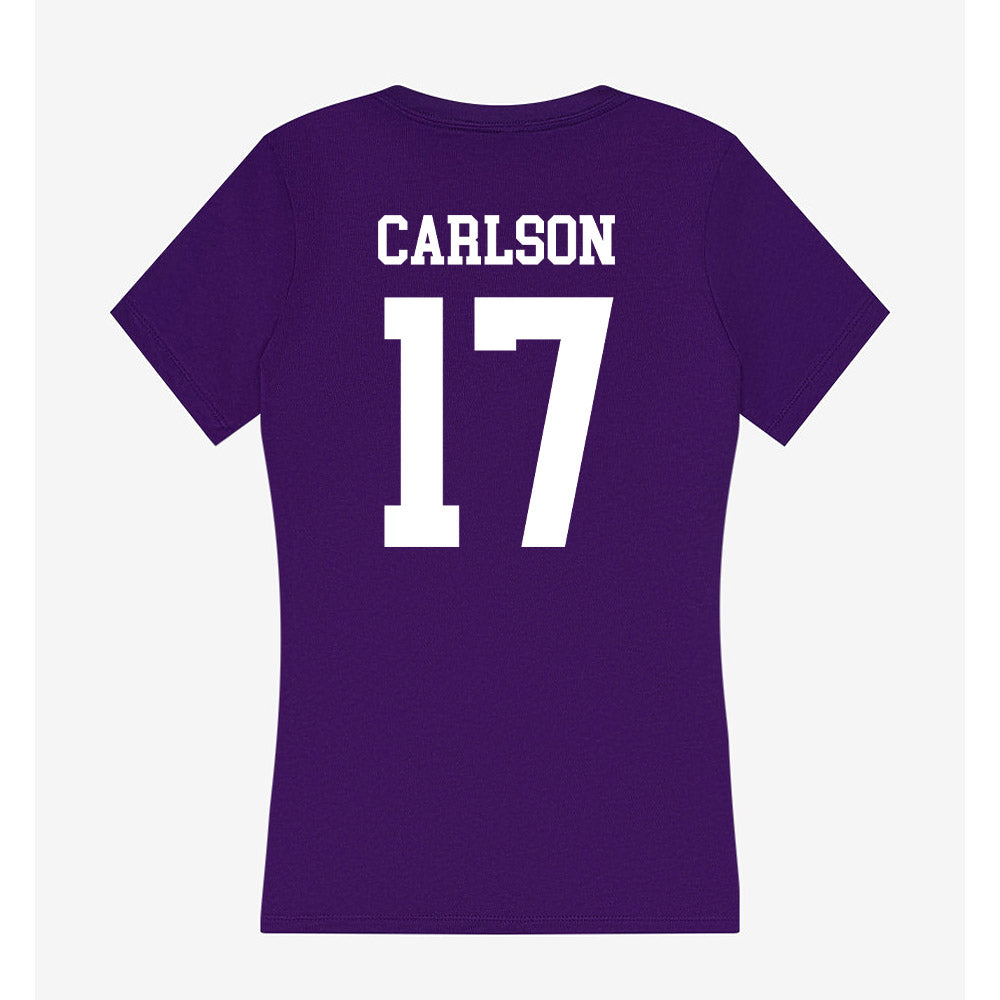 UST - NCAA Football : Will Carlson - Women's V-Neck T-Shirt-1