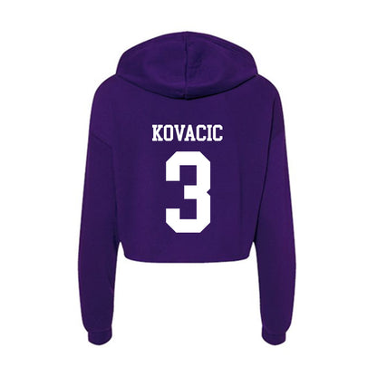UST - NCAA Women's Basketball : Maya Kovacic - Women's Crop Fleece Hoodie-1