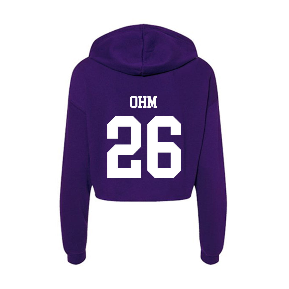 UST - NCAA Baseball : Preston Ohm - Women's Crop Fleece Hoodie-1