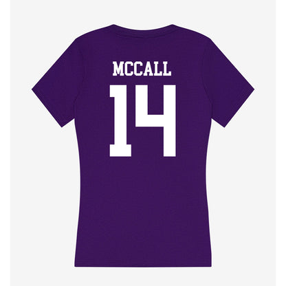 UST - NCAA Women's Basketball : Autumn McCall - Women's V-Neck T-Shirt-1