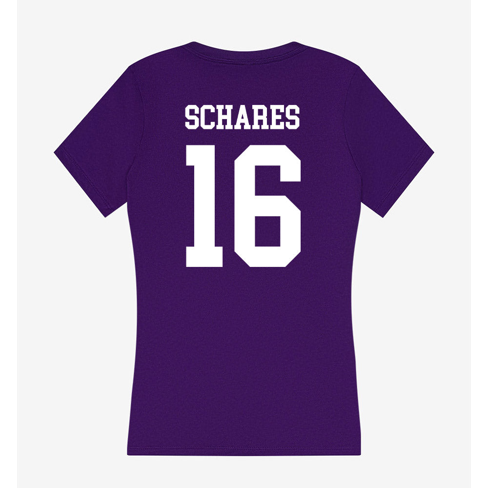 UST - NCAA Football : Mitchell Schares - Women's V-Neck T-Shirt-1