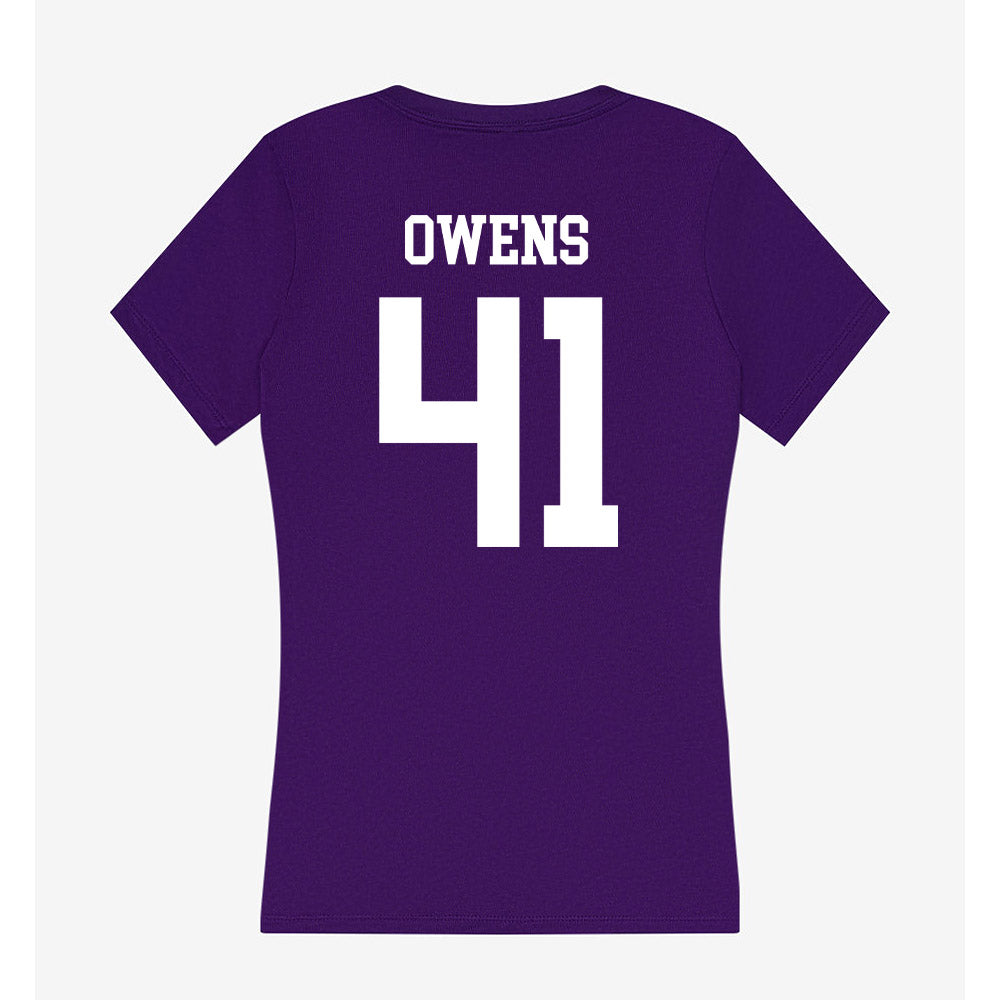 UST - NCAA Football : Walker Owens - Women's V-Neck T-Shirt-1
