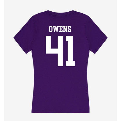 UST - NCAA Football : Walker Owens - Women's V-Neck T-Shirt-1