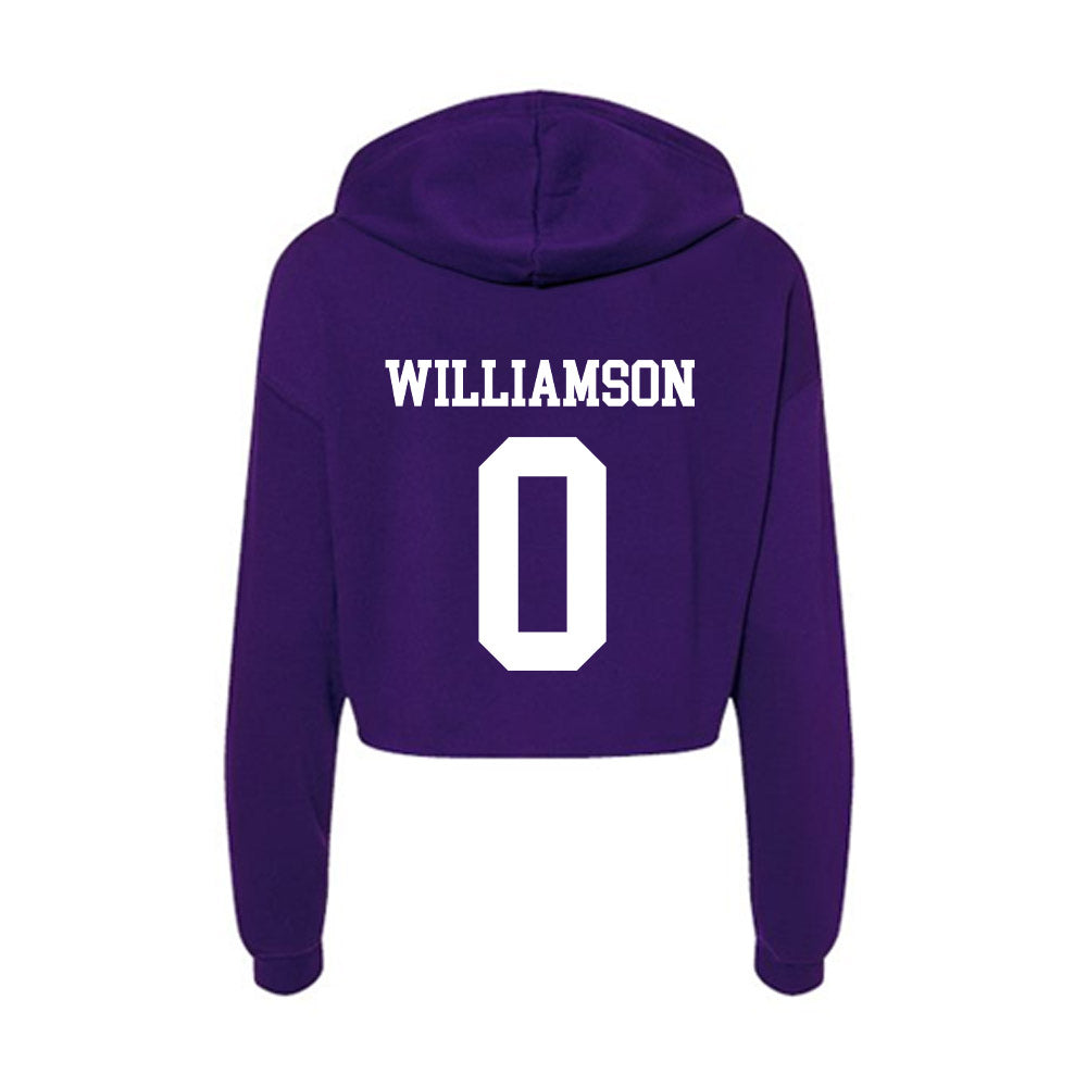 UST - NCAA Football : Chase Williamson - Women's Crop Fleece Hoodie-1