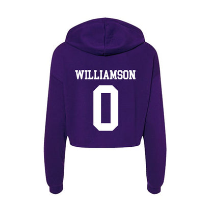UST - NCAA Football : Chase Williamson - Women's Crop Fleece Hoodie-1