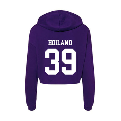 UST - NCAA Football : Ben Hoiland - Women's Crop Fleece Hoodie-1
