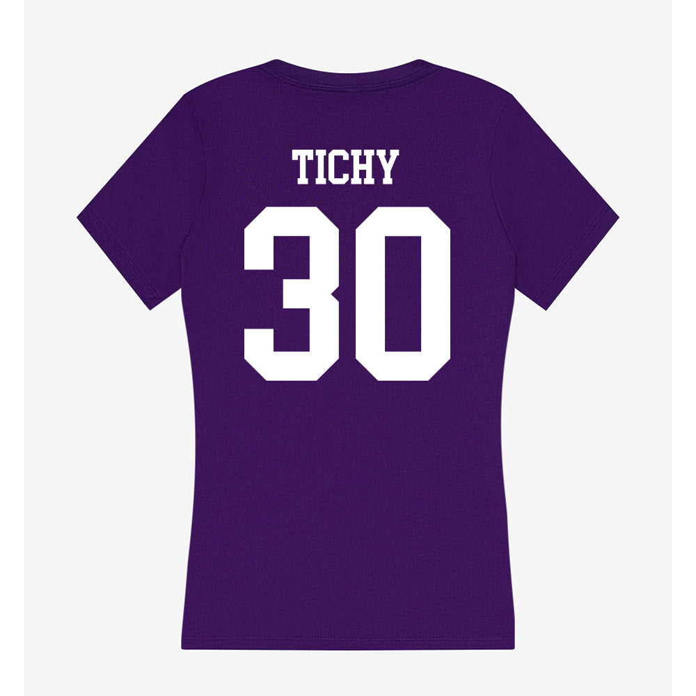 UST - NCAA Football : Nash Tichy - Women's V-Neck T-Shirt-1