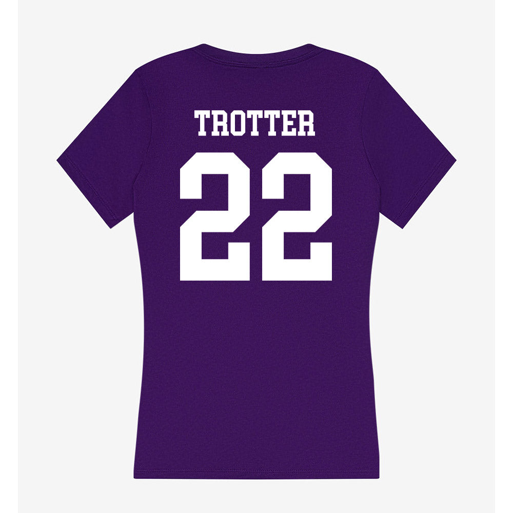 UST - NCAA Softball : Zoe Trotter - Women's V-Neck T-Shirt-1