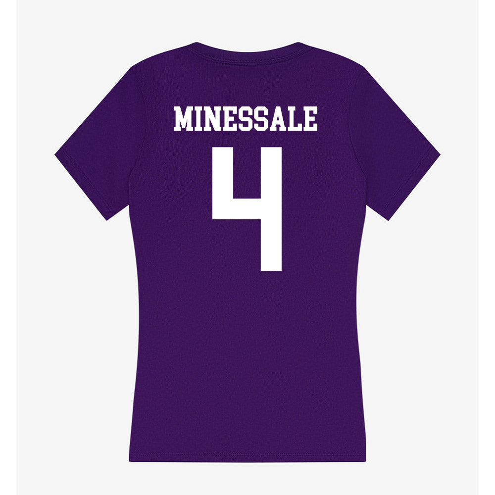 UST - NCAA Men's Basketball : Nolan Minessale - Women's V-Neck T-Shirt-1