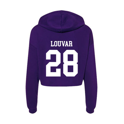 UST - NCAA Softball : Marleigh Louvar - Women's Crop Fleece Hoodie-1