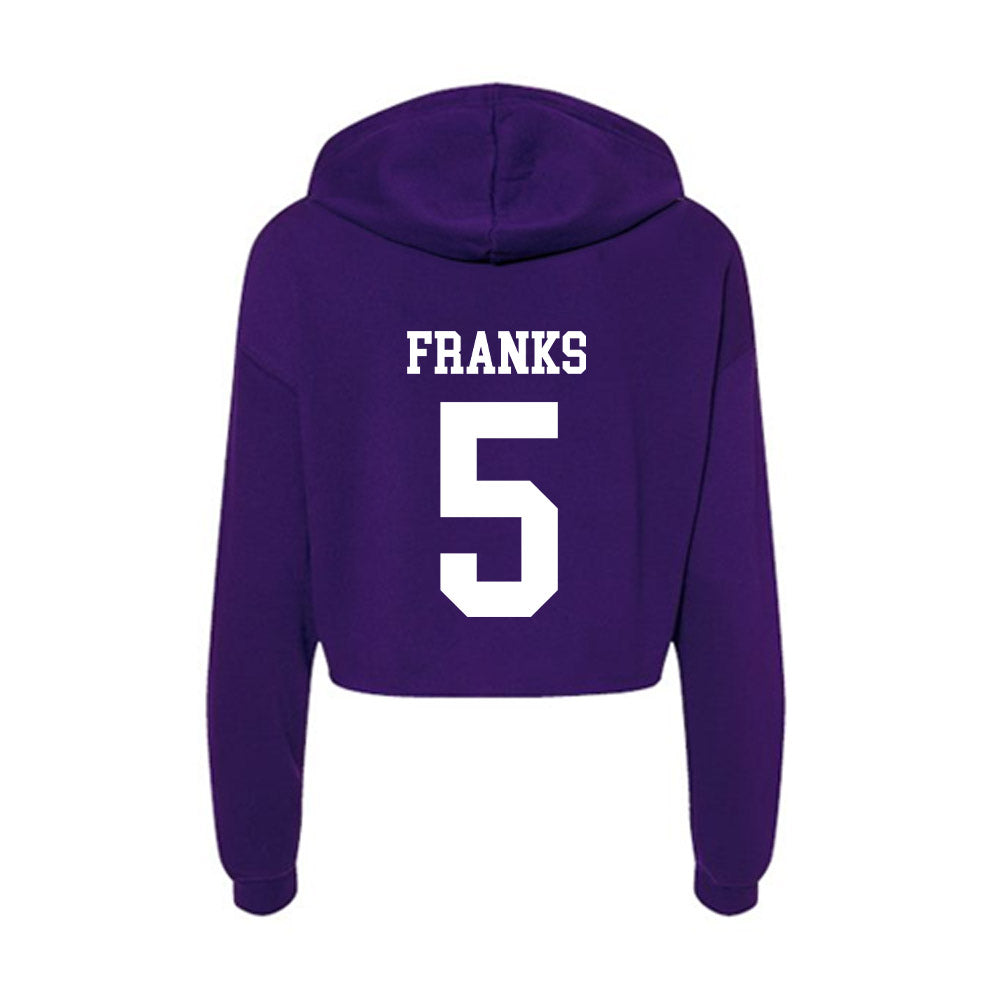 UST - NCAA Men's Basketball : Tim Franks - Women's Crop Fleece Hoodie-1