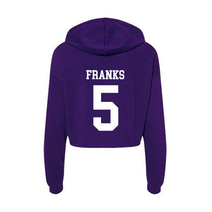 UST - NCAA Men's Basketball : Tim Franks - Women's Crop Fleece Hoodie-1