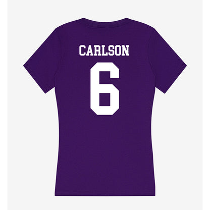 UST - NCAA Women's Soccer : Juliet Carlson - Women's V-Neck T-Shirt-1