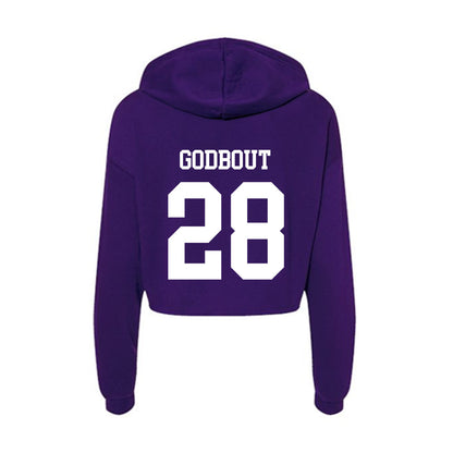 UST - NCAA Men's Ice Hockey : Dylan Godbout - Women's Crop Fleece Hoodie-1