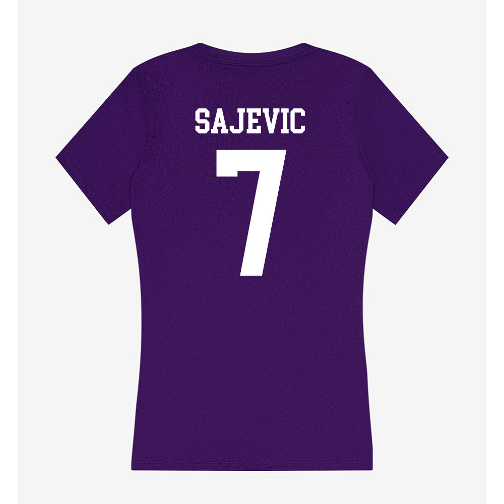 UST - NCAA Women's Ice Hockey : Cara Sajevic - Women's V-Neck T-Shirt-1