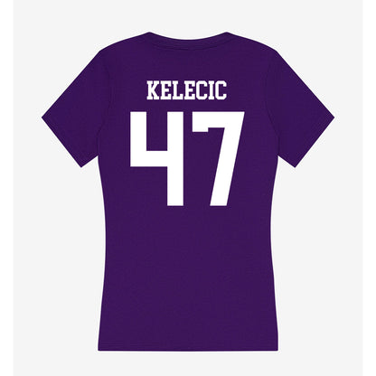 UST - NCAA Football : Michael Kelecic - Women's V-Neck T-Shirt-1