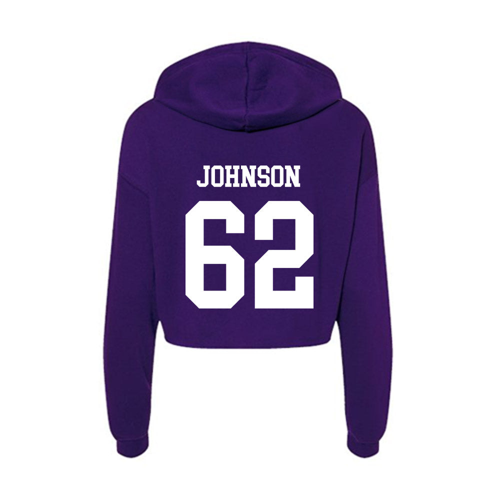 UST - NCAA Football : Zebulon Johnson - Women's Crop Fleece Hooded Sweatshirt-1