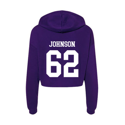UST - NCAA Football : Zebulon Johnson - Women's Crop Fleece Hooded Sweatshirt-1