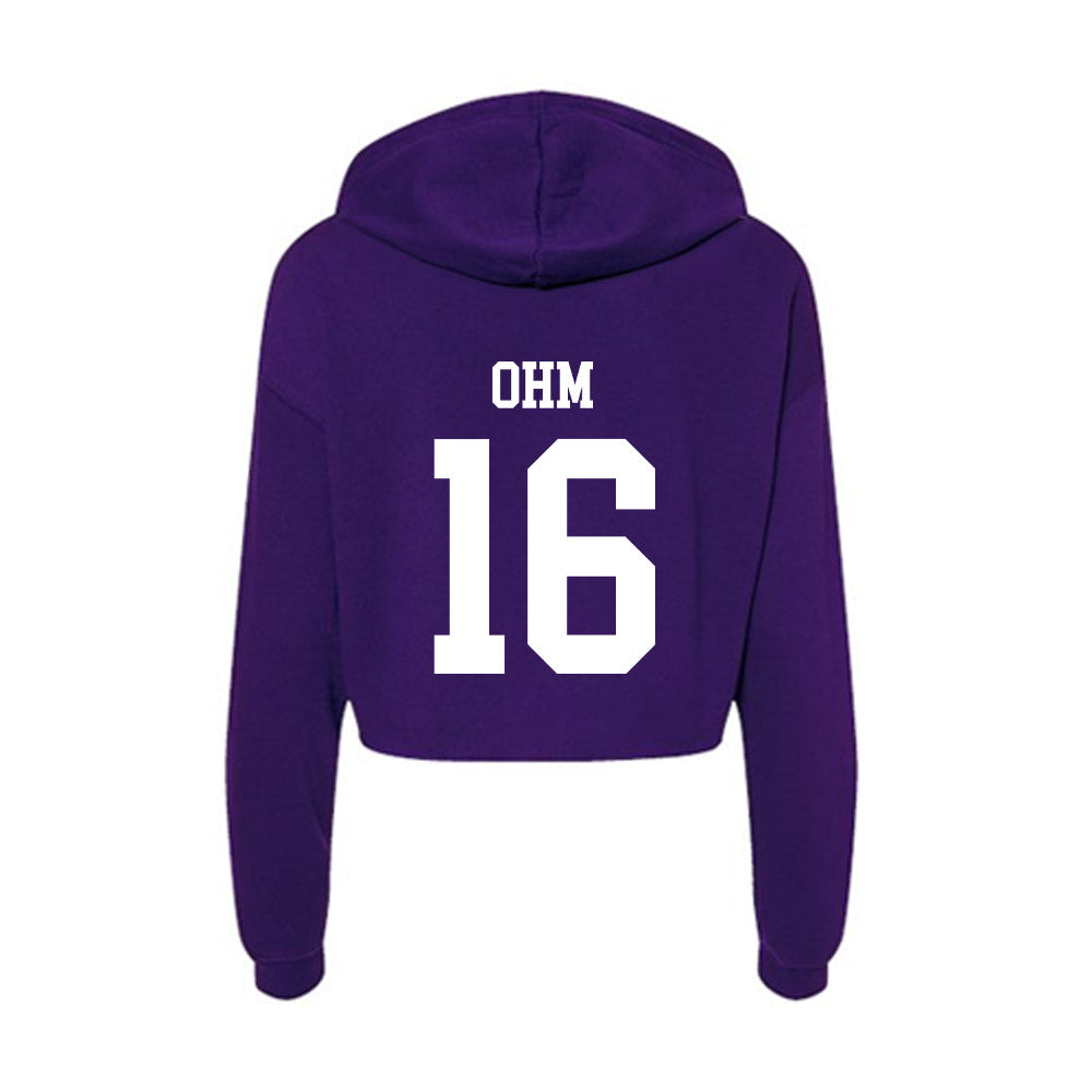 UST - NCAA Baseball : Culley Ohm - Women's Crop Fleece Hooded Sweatshirt-1