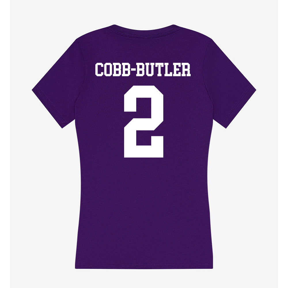 UST - NCAA Football : Quentin Cobb-Butler - Women's V-Neck T-Shirt-1